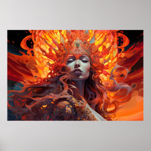 Beautiful Woman Portrait Enchanting Poster