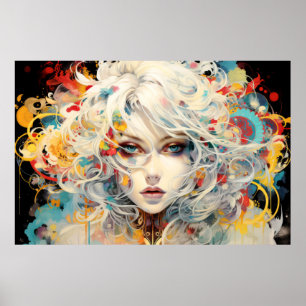 Beautiful Woman Portrait Enchanting Poster