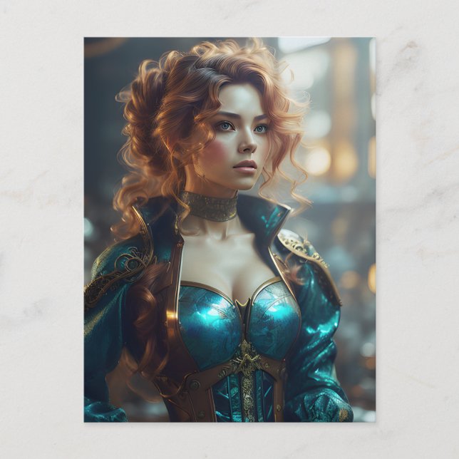 Beautiful Woman Postcard (Front)