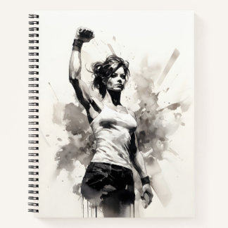 Beautiful Woman Sketch Of Female Fitness Girl  Notebook