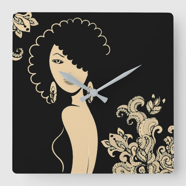 Beautiful Woman Wall Clock (Front)