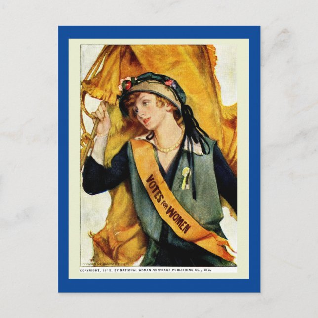 Beautiful Women's Suffrage 1915 copy Women's Votes Postcard (Front)