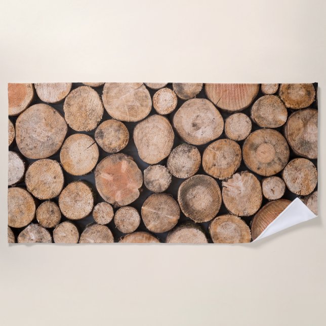 beautiful wood beach towel (Front)