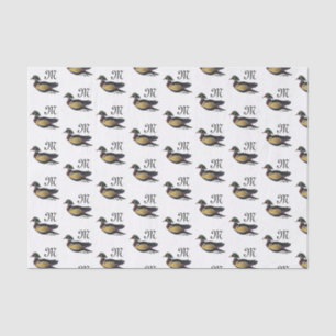 Beautiful Wood Duck Swimming Tissue Paper