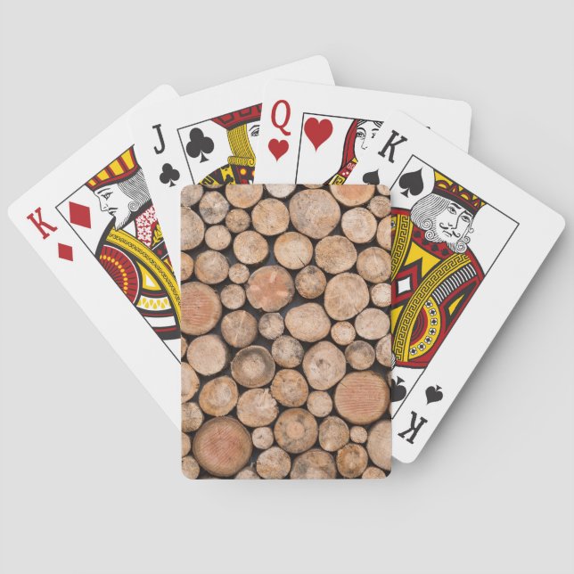 beautiful wood playing cards (Back)