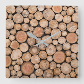 beautiful wood square wall clock