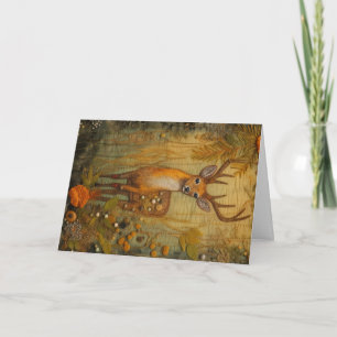 Beautiful Woodland Animals Wildlife Deer Greeting Card