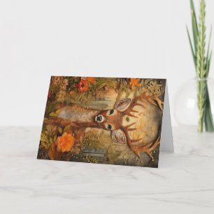 Beautiful Woodland Animals Wildlife Deer Greeting Card