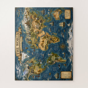Beautiful World Map Jigsaw Puzzle