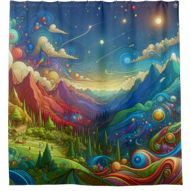 Beautiful World Shower Curtain (Front)