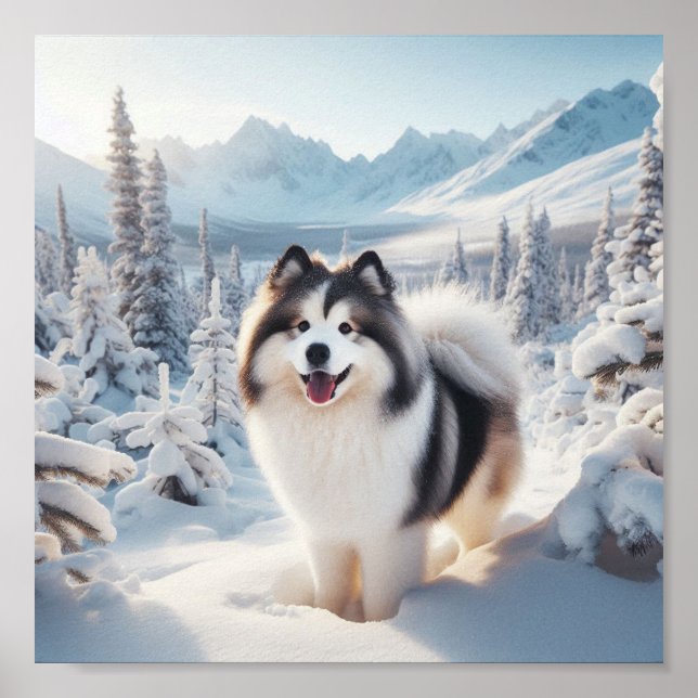 Beautiful Yakutian Laika dog Poster (Front)