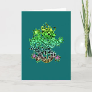 Beautiful Year of the Dragon Gifts Holiday Card