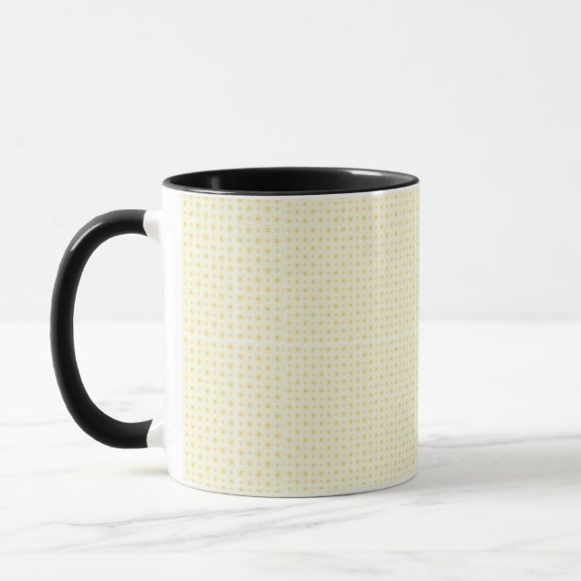 Beautiful Yellow Circles on White Background Mug (Left)