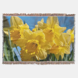 Beautiful Yellow Daffodils Throw Blanket