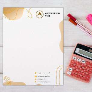 Beautiful yellow design, custom logo & name custom letterhead