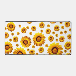Beautiful yellow flowers desk mat