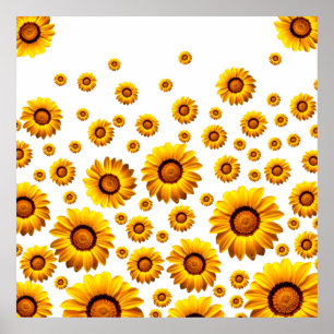 Beautiful yellow flowers  poster