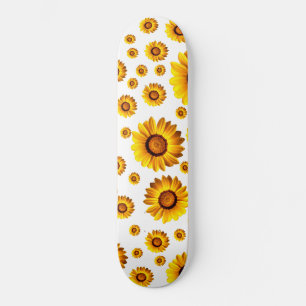 Beautiful yellow flowers  skateboard
