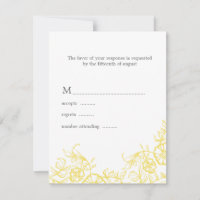Beautiful Yellow & Grey Floral Wedding Response