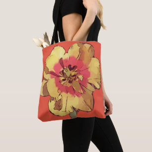 Beautiful Yellow Red Asiatic Lily Flower Tote Bag