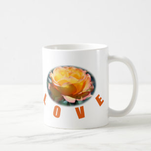 beautiful yellow rose flower photo art love gift coffee mug