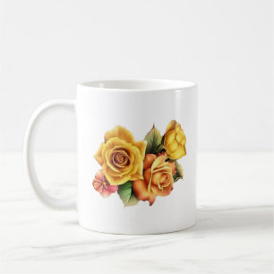 Beautiful Yellow Rose Flowers Bouquet-74878 Coffee Mug