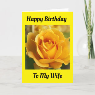 BEAUTIFUL "YELLOW ROSE" HAPPY BIRTHDAY CARD