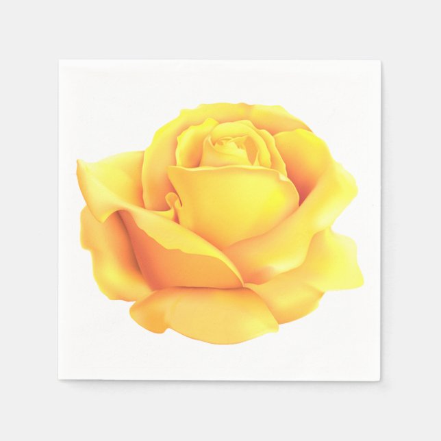 Beautiful Yellow Rose Napkin (Front)