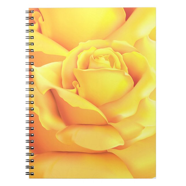 Beautiful Yellow Rose Notebook (Front)