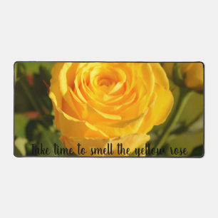 Beautiful yellow rose photography custom   desk mat