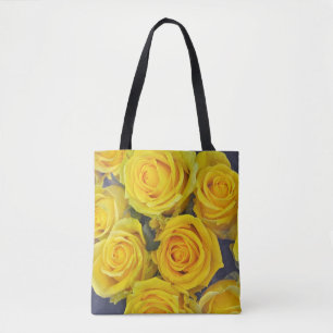 Beautiful yellow roses tote bag