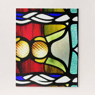Beautiful Yellow Stained Glass Jigsaw Puzzle