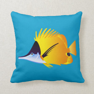 Beautiful Yellow Tropical Fish Cushion