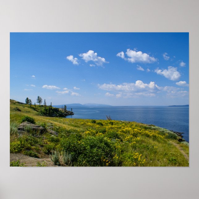 Beautiful Yellowstone Lake Poster (Front)