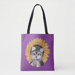 Beautiful Yorkie Dog Tote Bag