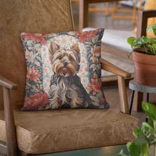 Beautiful Yorkie Yorkshire Terrier Portrait Cushion
