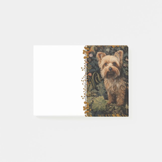 Beautiful Yorkshire Terrier in a Garden Post-it Notes (Front)