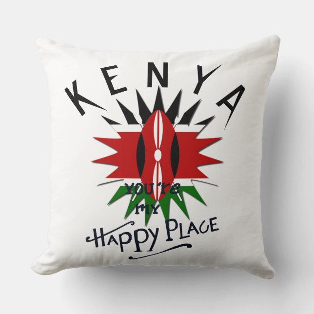 Beautiful You are my Happy Place Kenya Cushion (Front)