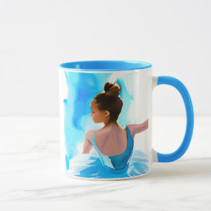 Beautiful Young Ballerina in Blue Mug