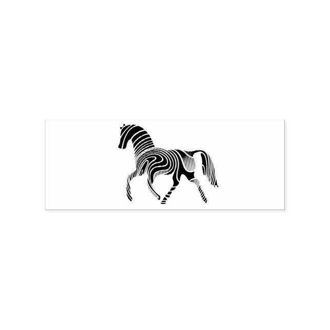 Beautiful Zebra Horse Thunder_Cove Rubber Stamp (Imprint)