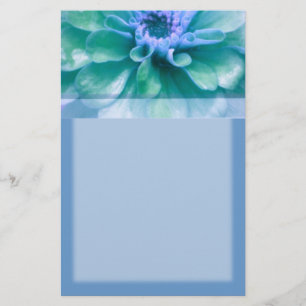 Beautiful Zinnia Flower Stationery