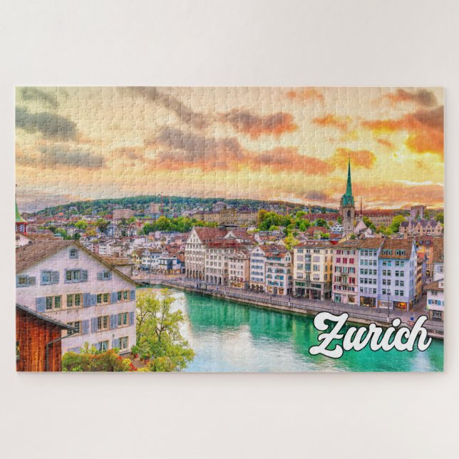 Beautiful Zurich, Switzerland Jigsaw Puzzle (Horizontal)