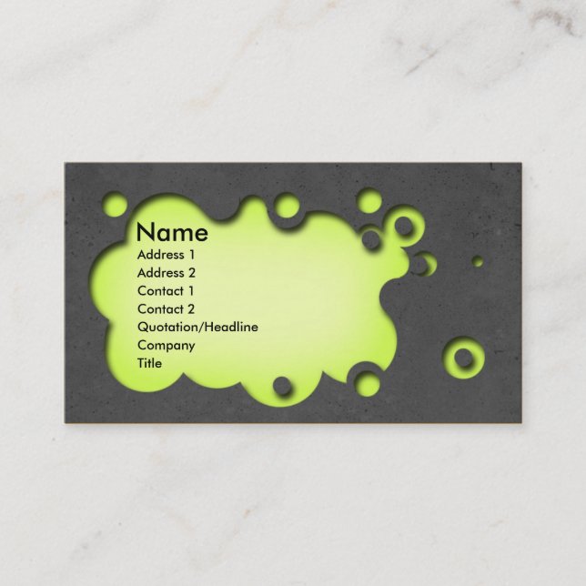 Beautifull customisable business card concrete (Front)