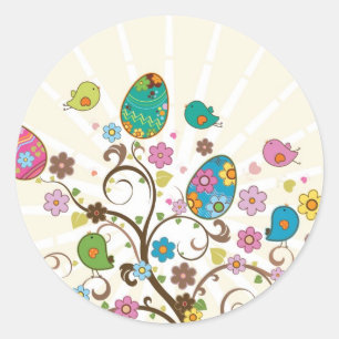 Beautifull East Eggs Design! Classic Round Sticker