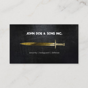Beautifull Security Black Gold icon Business Card