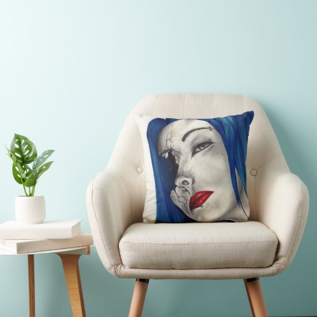 Beautifully Broken Fantasy Goth Horror Surreal Art Cushion (Chair)