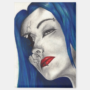 Beautifully Broken Fantasy Goth Horror Surreal Art Magnet