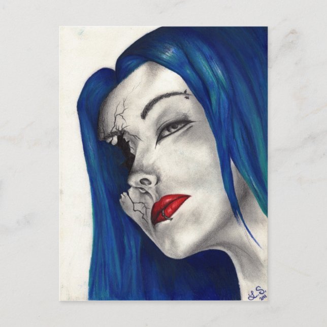 Beautifully Broken Fantasy Original Art Postcard (Front)