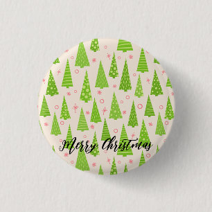  Beautifully Decorated Christmas Tree  3 Cm Round Badge