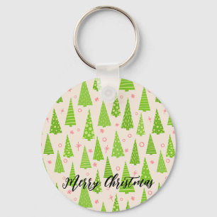 Beautifully Decorated Christmas Tree Key Ring
